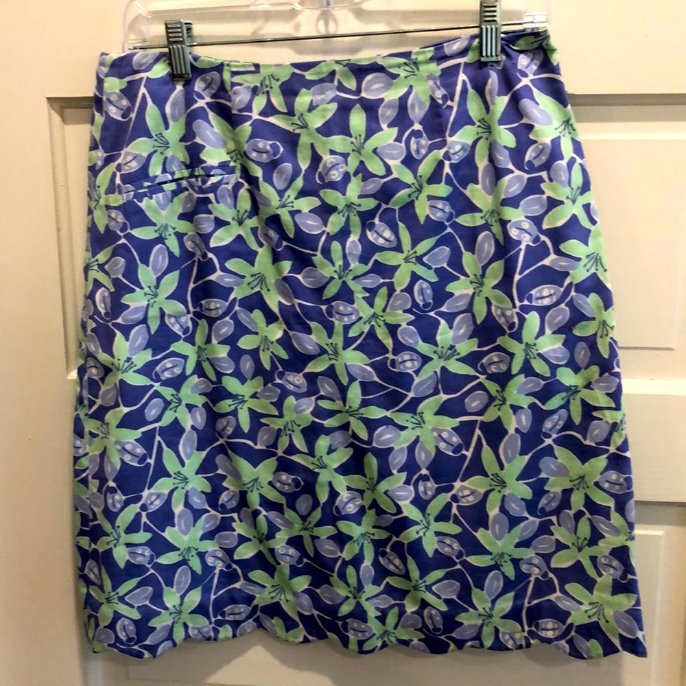 Lilly Pulitzer lady bug floral short cotton skirt